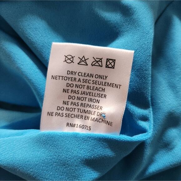 Retrofete Raven Dress in Peacock Blue Size Large Halter Open Back NWT - Picture 14 of 14